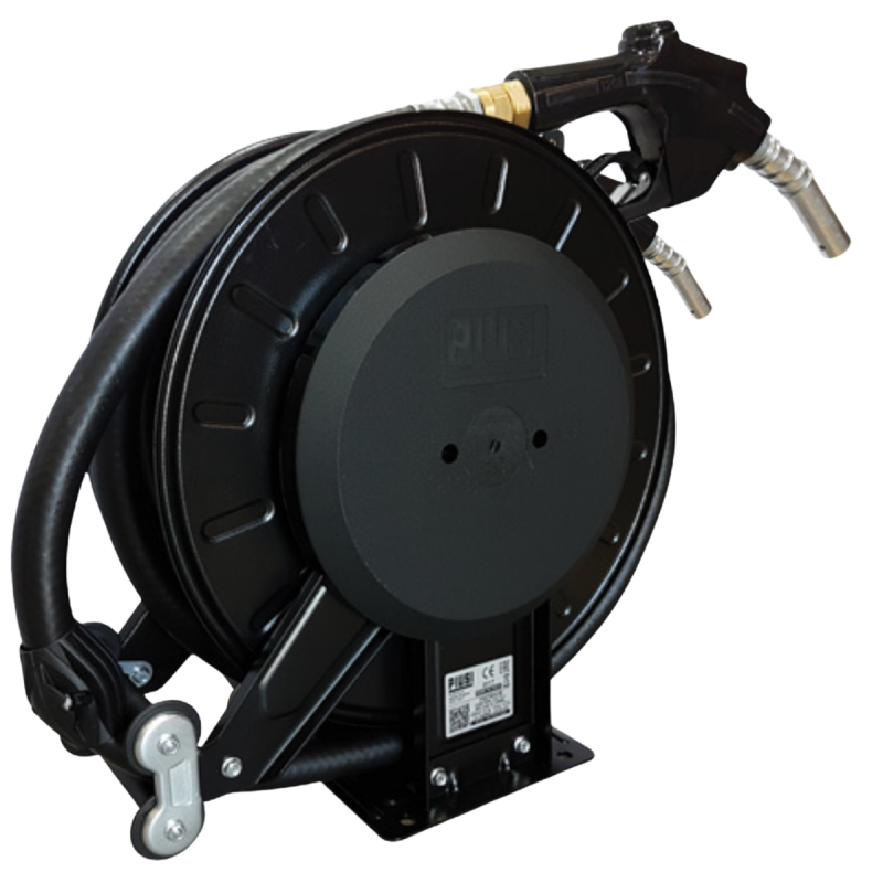 Spring Loaded Reel 10M x 25mm spring loaded auto rewind diesel hose & reel with 1 auto ...