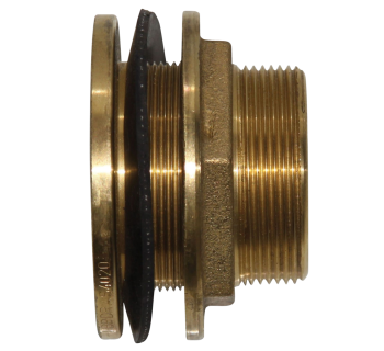 38mm (1 1/2") brass with reverse thread tank fitting ARFB038R - Tank Management
