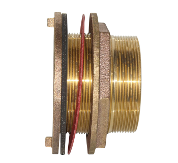 75mm (3") brass with reverse thread tank fitting ARFB080R - Tank Management