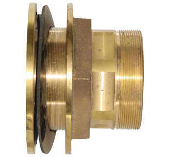 100mm (4") brass with reverse thread tank fitting ARFB100R - Tank Management