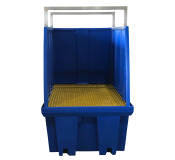 Single IBC Spill Bund with Shroud BUND_POLY6510 - Tank Management