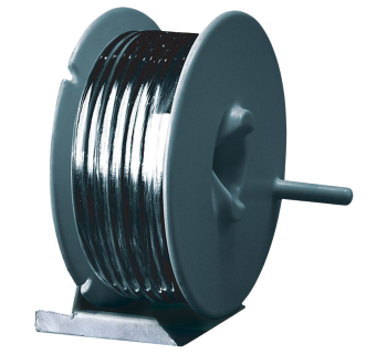 100 metre poly hose reel with base mount steel frame  ATHW10B100M10G - Tank Management