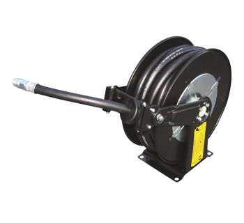 8M x 25mm spring loaded auto rewind diesel hose & reel  ADHR008M25 - Tank Management