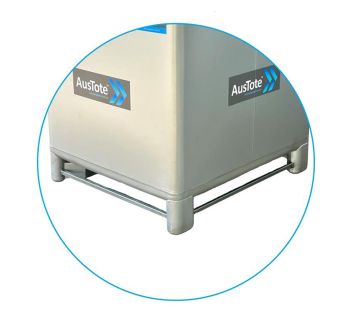 25mm stainless steel teeter bars supplied and welded in place IBC_25TB - Tank Management