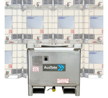 1000L AusTote™ Centre Drain Stainless Steel IBC IBC1000_ATCD - Tank Management