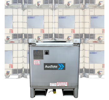 1325L AusTote™ Centre Drain Stainless Steel IBC IBC1325_ATCD - Tank Management