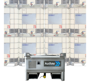 500L AusTote™ Centre Drain Stainless Steel IBC IBC0500_ATCD - Tank Management