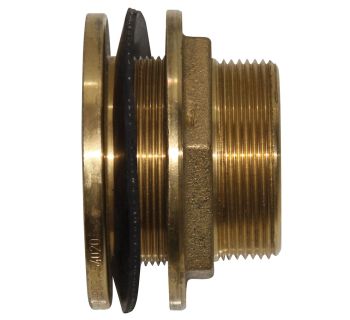 38mm (1 1/2") brass with reverse thread tank fitting  ARFB038R - Tank Management