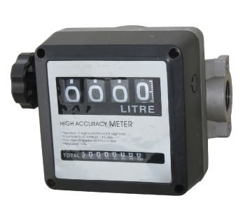 4 digit mechanical flow meter (000.0L) with 25mm (1") ports  ADFMM25D4 - Tank Management