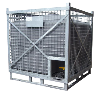 1000L NEW Heavy Duty UN DG Bulkibox - Complete with Cage  IBC1000_E0445 - Tank Management