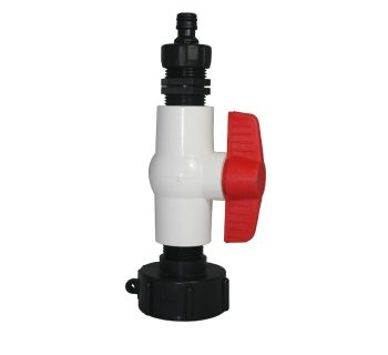 S60x6 IBC Female x 1” MBSP with Ball Valve & Tap Adaptor  ADA_10 - Tank Management