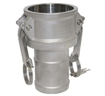 2" Stainless Steel Camlock Coupler x 2" Hosetail  CAM_05CSS - Tank Management