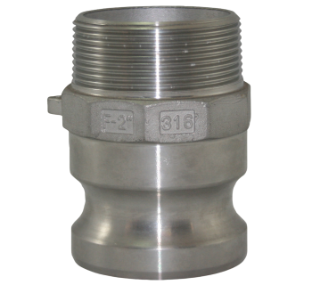 2" 316 Stainless Steel Camlock Adaptor x MNPT CAMFN50SS - Tank Management