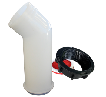 2" NPT Fine Thread Cap And 45 Degree Spout SPO45F - Tank Management