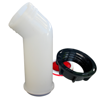 2" S60 Course Thread Cap and 45 Degree Spout  SPOUT_08 - Tank Management