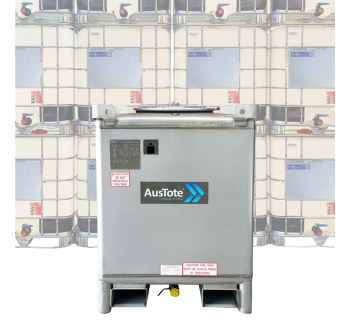 1500L AusTote™ Centre Drain Stainless Steel IBC  IBC1500_ATCD - Tank Management
