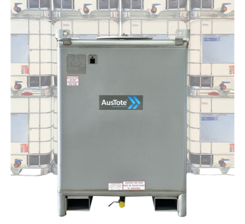 3000L AusTote™ Centre Drain Stainless Steel IBC  IBC3000_ATCD - Tank Management