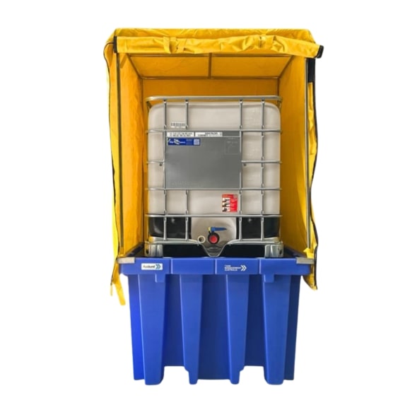 AusBund™ Single IBC Spill Containment Bund with Cover and Frame